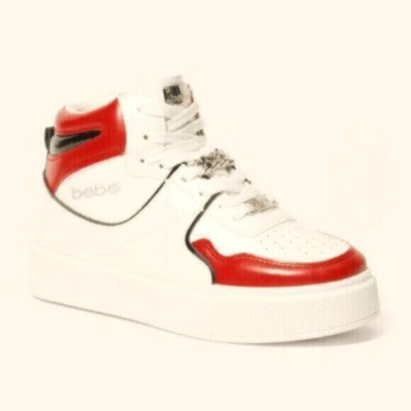 Bebe High Top platform Sneakers NWT Women’s sz 10 - Picture 2 of 8